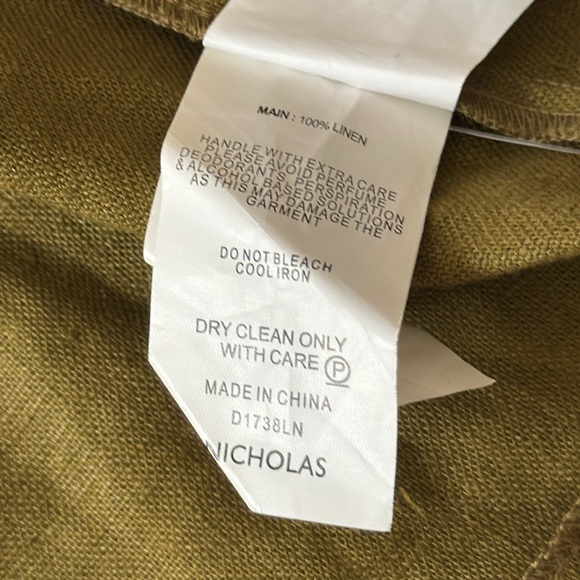 Nicholas Button Front Belted Linen Mini Dress - sz 4 US - Picture 8 of 8